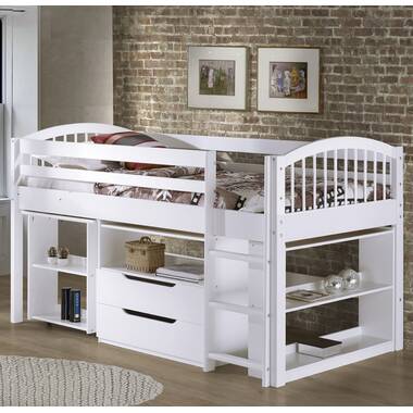 Abigail twin loft shop bed with tent